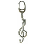 MGC Treble Clef Pewter Keychain