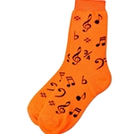 Socks Blk Notes Orange  9-11