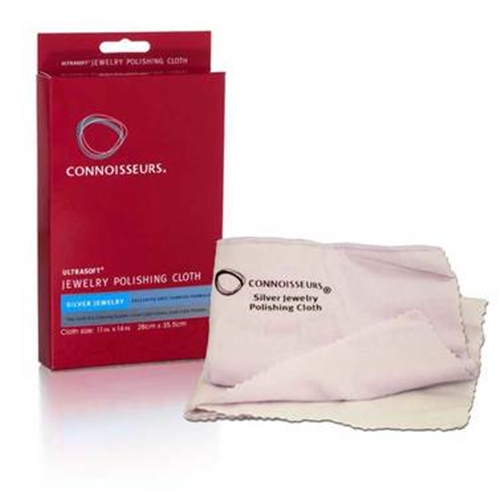 2 CLOTHS CONNOISSEURS JEWELRY SILVER CLEANING CLOTH AND POLISHING CLOTH 