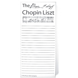 MGC Chopin Liszt Notepad BL/WH